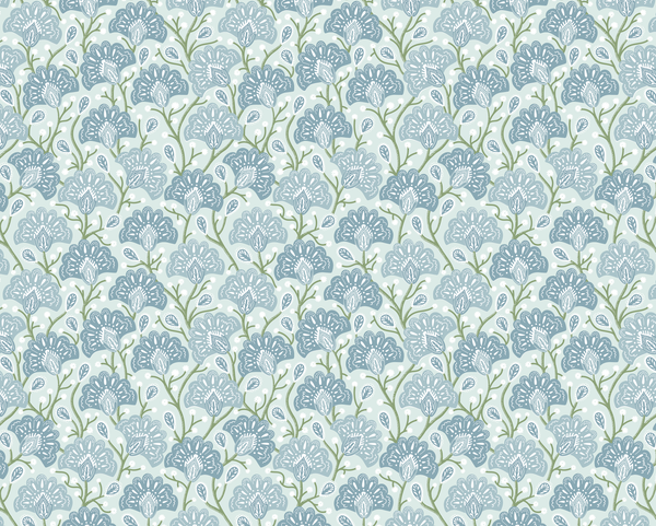Fan Flower Fabric | Phillipe Romano Screen Prints
