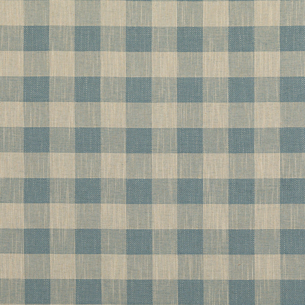 Block Check - Soft Blue Blue By Baker Lifestyle | Block Weaves | Plaid / Check Upholstery Weave