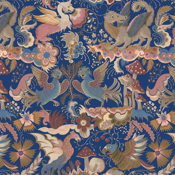 Phantasia Sapphire, Sample Wallcoverings | House of Hackney