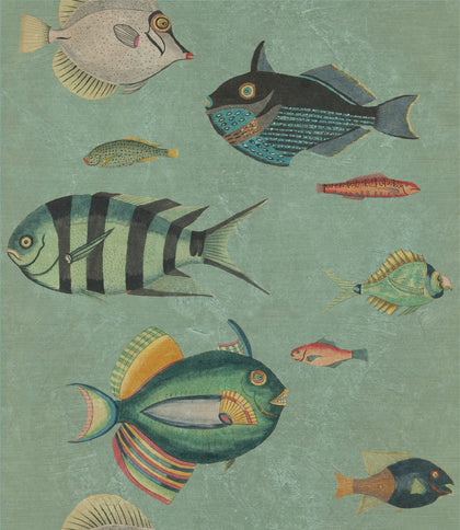 Poissons - Green Wallcovering | Mind the Gap