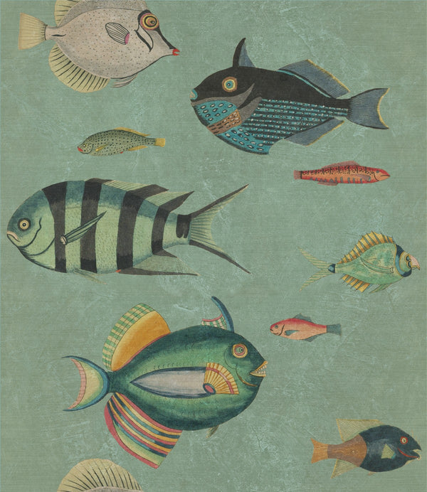 Poissons - Green Wallcovering | Mind the Gap