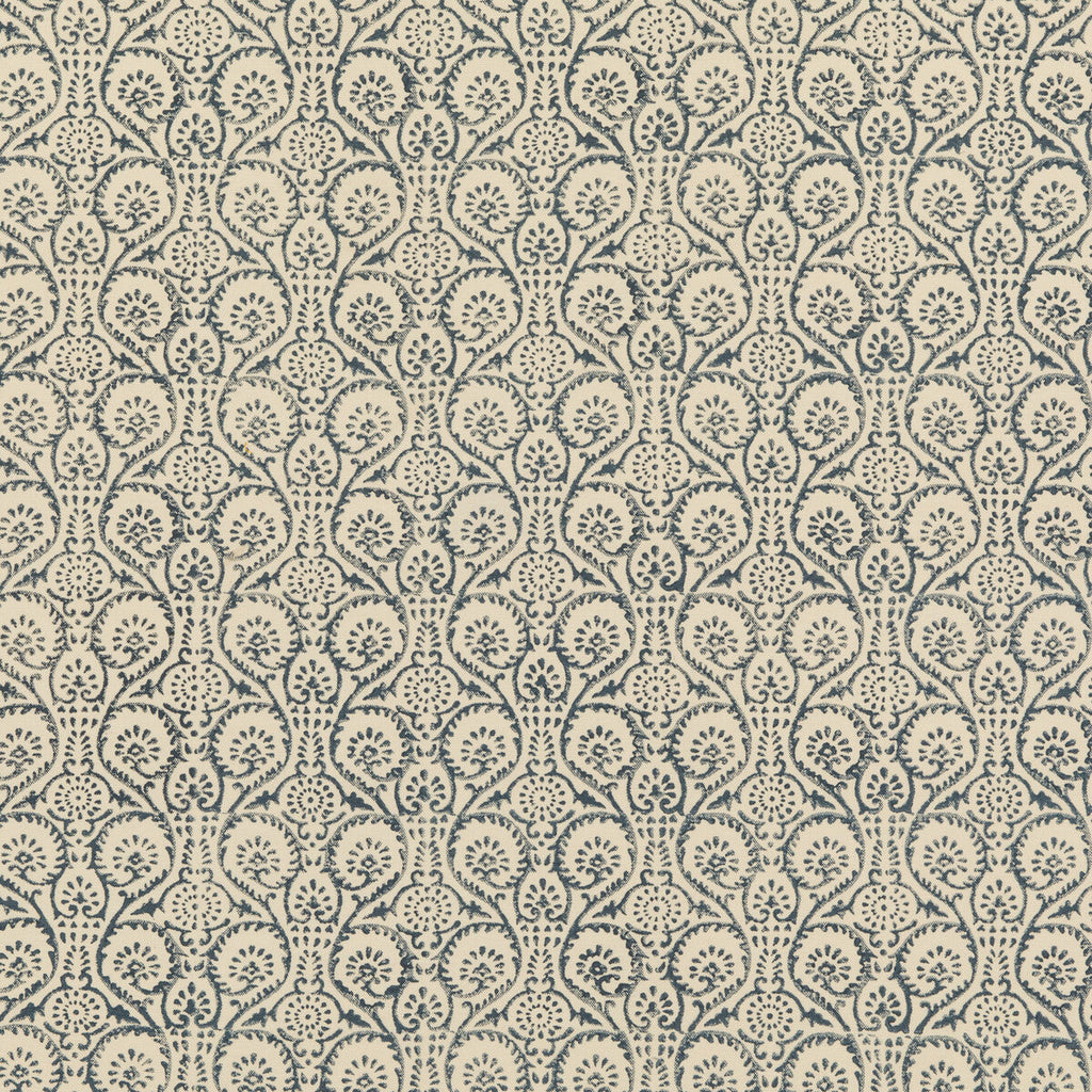 Samples and Purchasing available for Pollen Trail - Indigo Blue By Baker Lifestyle | Block Party |Botanical & Floral  Multipurpose Print at Designer Wallcoverings and Fabrics
