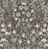 Malibu Tulip Garden Prepasted Wallpaper - Vintage Floral - Wrought Iron & Chamois | Malibu Wallpaper