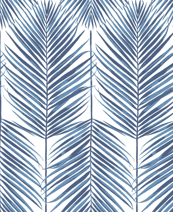 Paradise Palm Prepasted Coastal Botanical - Coastal Blue | Architectural Wallcoverings