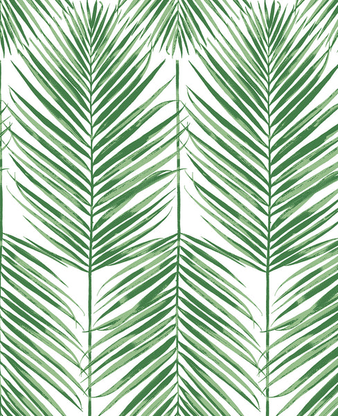Malibu Paradise Palm Prepasted Wallpaper - Coastal Botanical - Greenery | Malibu Wallpaper