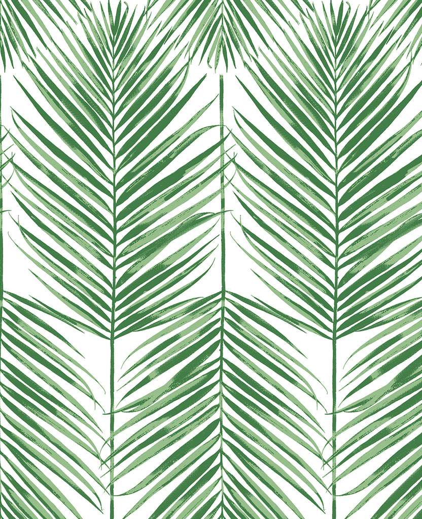 Malibu Paradise Palm Prepasted Wallpaper - Coastal Botanical - Greenery | Malibu Wallpaper