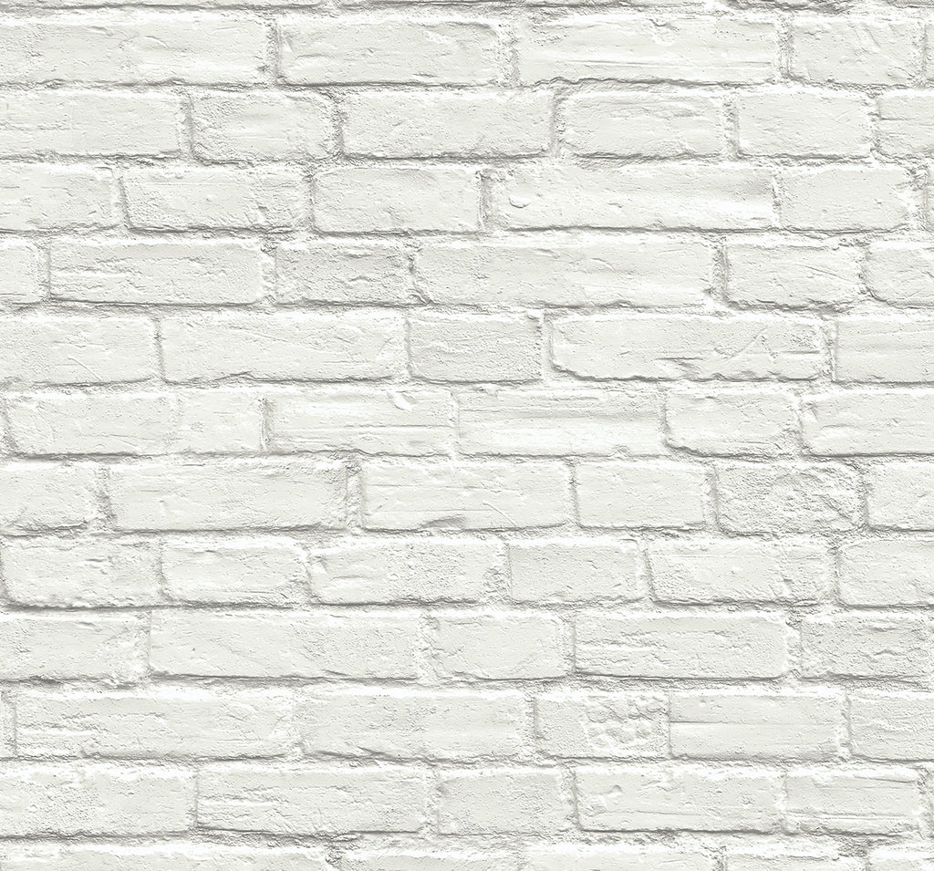 Malibu Industrial Faux Brick Prepasted Wallpaper - Industrial Brick - Off-White | Malibu Wallpaper