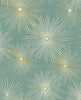 Malibu Starburst Geo Prepasted Wallpaper - Mid Century Geometric - Teal & Gold | Malibu Wallpaper