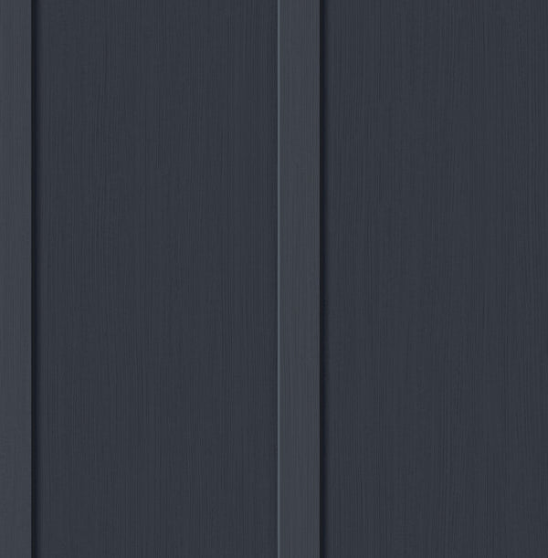 Faux Board and Batten Prepasted Farmhouse Wood - Dark Blue | Architectural Wallcoverings