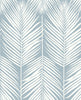 Malibu Palm Silhouette Prepasted Wallpaper - Coastal Botanical - Light Blue | Malibu Wallpaper