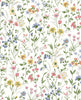 Malibu Wildflowers Prepasted Wallpaper - Contemporary Floral - Multicolored | Malibu Wallpaper