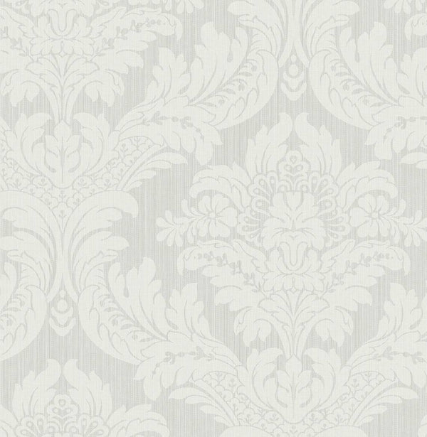 Genevieve Damask Traditional Damask - Morning Mist | Architectural Wallcoverings