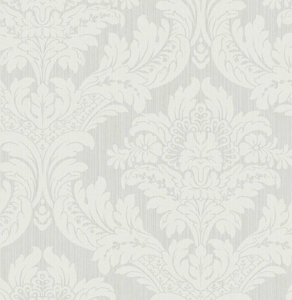 Malibu Genevieve Damask Wallpaper - Traditional Damask - Morning Mist | Malibu Wallpaper
