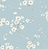 Malibu Blossoming Branches Wallpaper - Contemporary Floral - Sky Blue | Malibu Wallpaper