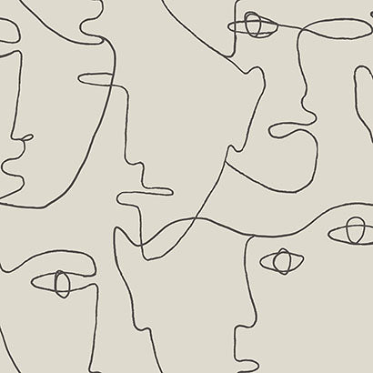 Pablo Portraits Peel and Stick Wallpaper | Apartment Wallpaper