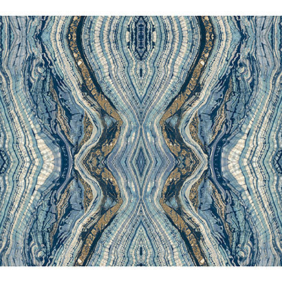 Narragansett Navy Blue Wallcovering | Jeffrey Stevens