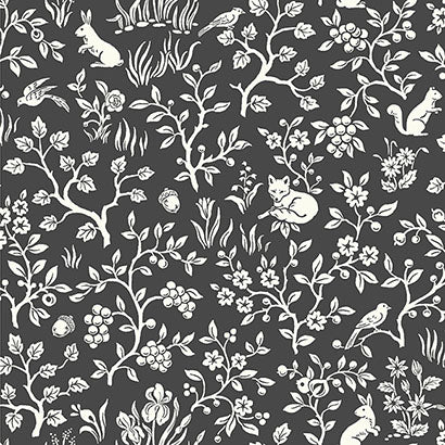 Crane Charcoal Wallcovering | Jeffrey Stevens