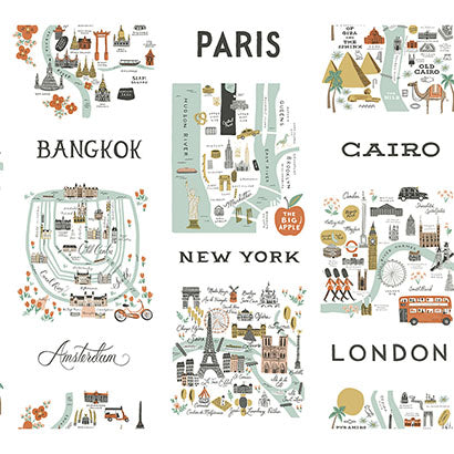 City Maps Peel and Stick Wallpaper | Jeffrey Stevens