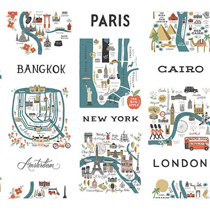 City Maps Peel and Stick Wallpaper | Jeffrey Stevens
