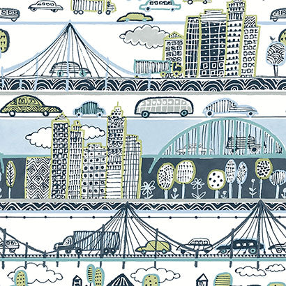 Gaeta Sky Blue Wallcovering | Jeffrey Stevens