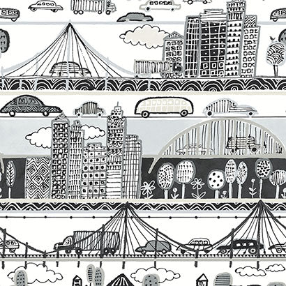 Urban Stripe Peel and Stick Wallpaper | Apartment Wallpaper