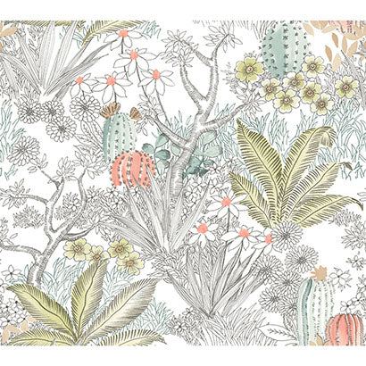 Caswell Sage Green Wallcovering | Jeffrey Stevens