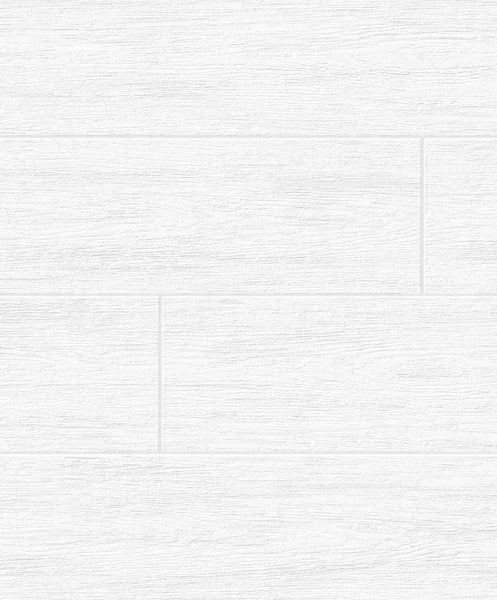 Malibu Faux Shiplap Wallpaper - Coastal Wood - White | Malibu Wallpaper