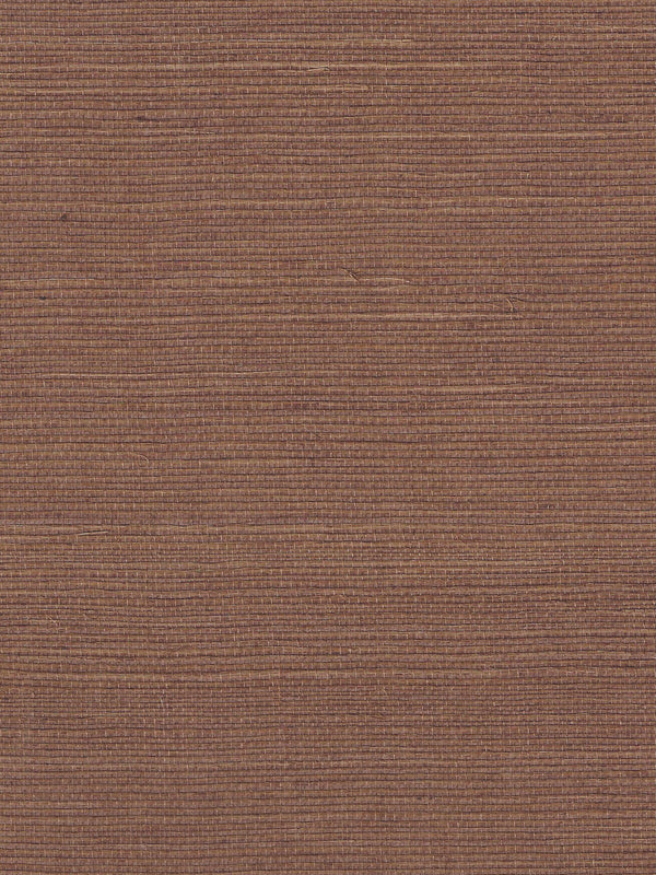 Pacific Sisal Brown Screen Printed - Beige Wallcovering | China Seas