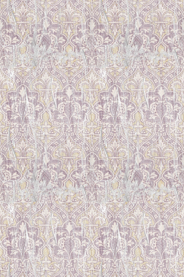 Painted Pugin Mustard & Purple | Timorous Beasties Wallcovering