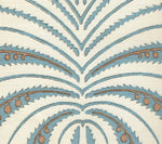 Palm Garden, Cadet Blue / Hazelnut on Light Tint