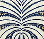 Palm Garden, Marine Blue / Hazelnut on Tint