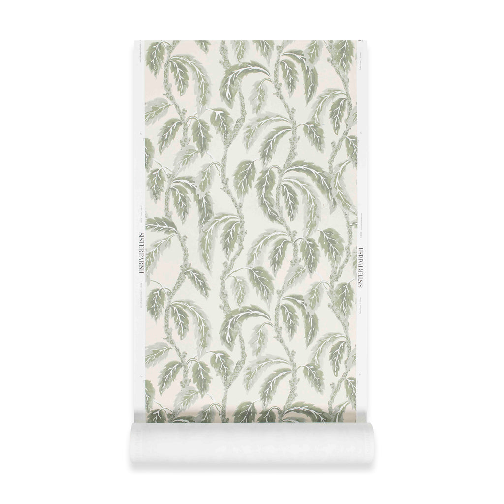 Palm Grove Wallpaper Green