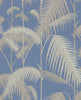 Palm Jungle Metallic Silver & Linen on Hyacinth | Cole & Son