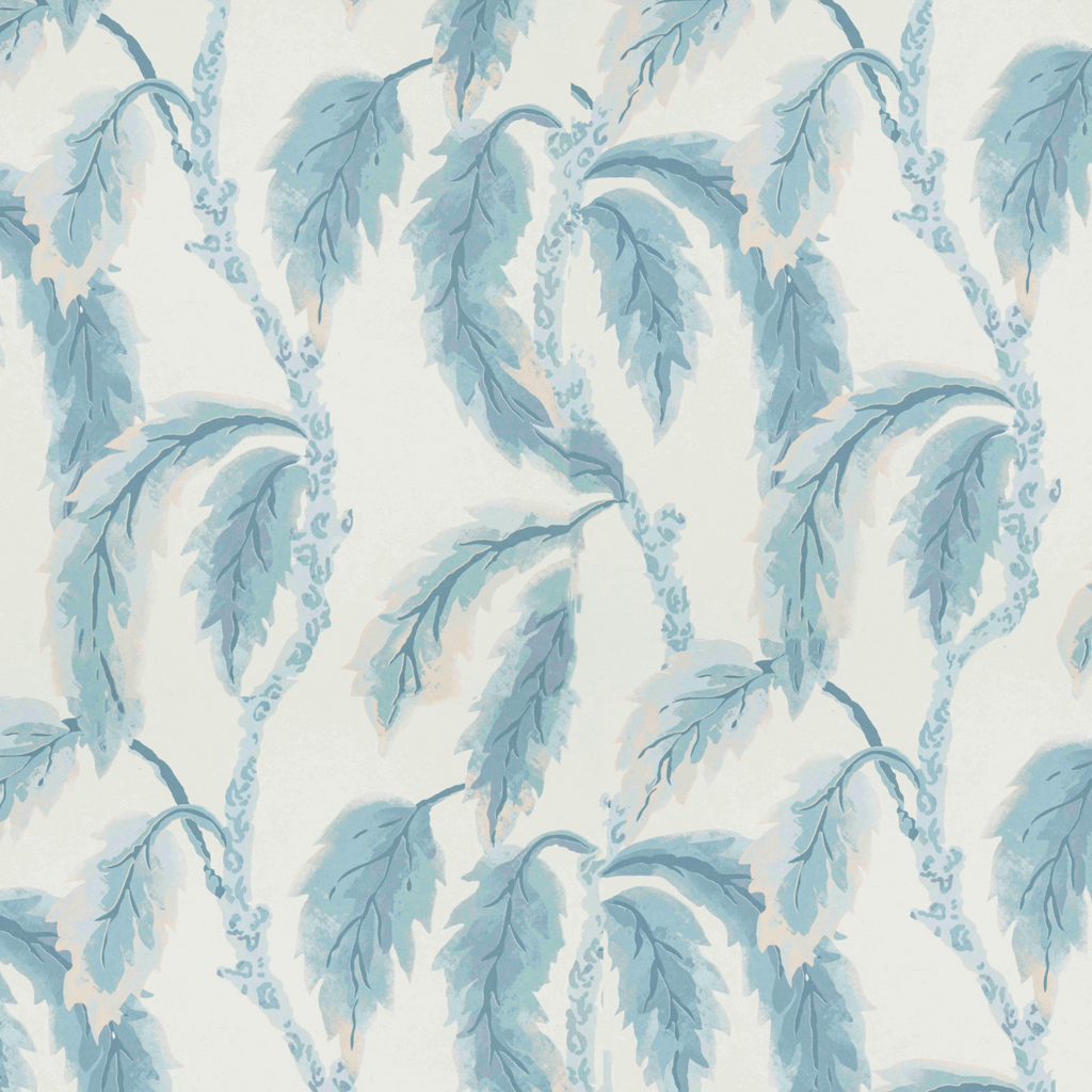 Palm Grove Wallpaper Blue