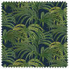 Palmeral Cotton Linen Midnight/Green, Yard