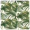 Palmeral Cotton Linen White/Green, Yard
