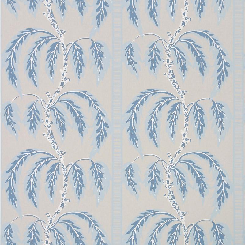 Palms Wallpaper Cornwall Blue