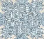 Bali Blues Windsor on Ecru Linen Wallcoverings | Home Couture