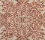 Pinks Rose on Ecru Linen