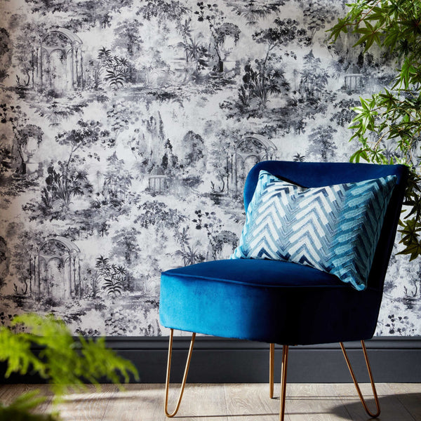 Pavilion - Stone Grey Wallcovering | 1838 Wallcoverings