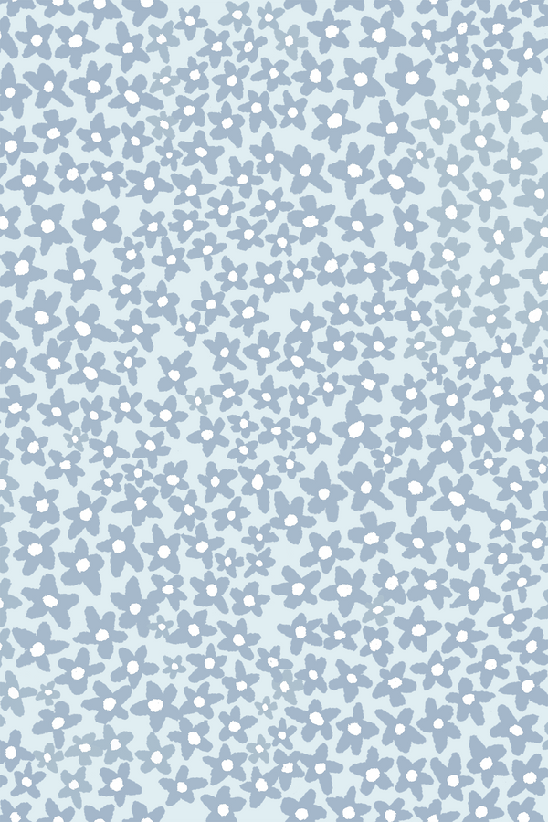 Tiny Flowers Periwinkle | Phillipe Romano Screen Prints