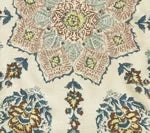 Brown/Blue on Flax Wallcoverings | Home Couture