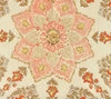 Melon/Camel on Cream Linen