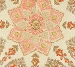 Melon/Camel on Cream Linen