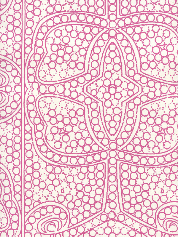 Persia Flamingo_on_Almost_White Screen Printed | China Seas