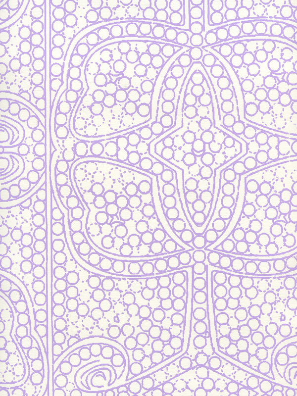 Persia Lilac_on_almost_white Screen Printed - Cream Wallcovering | China Seas