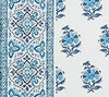 Multi French Blue on White Linen