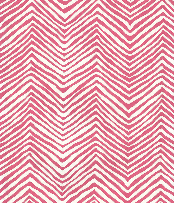 Petite Zig Zag Watermelon on Almost White Screen Printed | China Seas