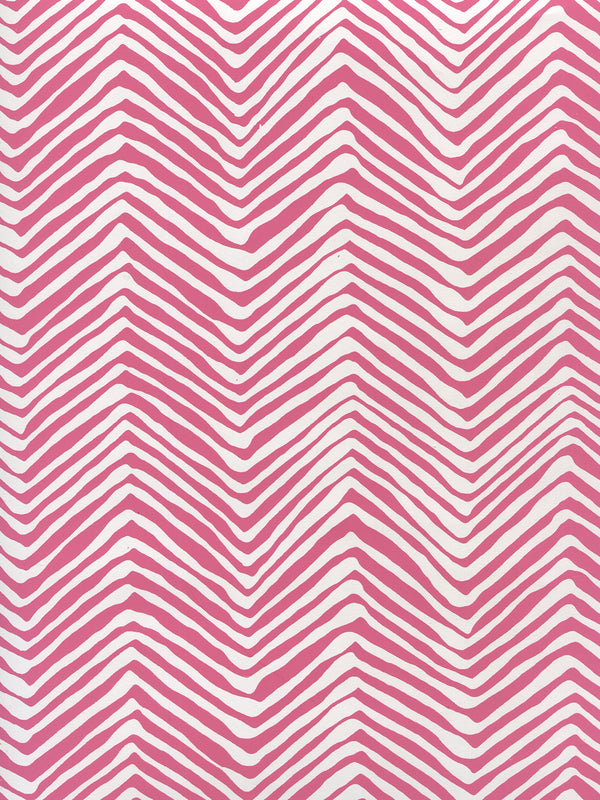 Petite Zig Zag Watermelon on White Matte Screen Printed | China Seas