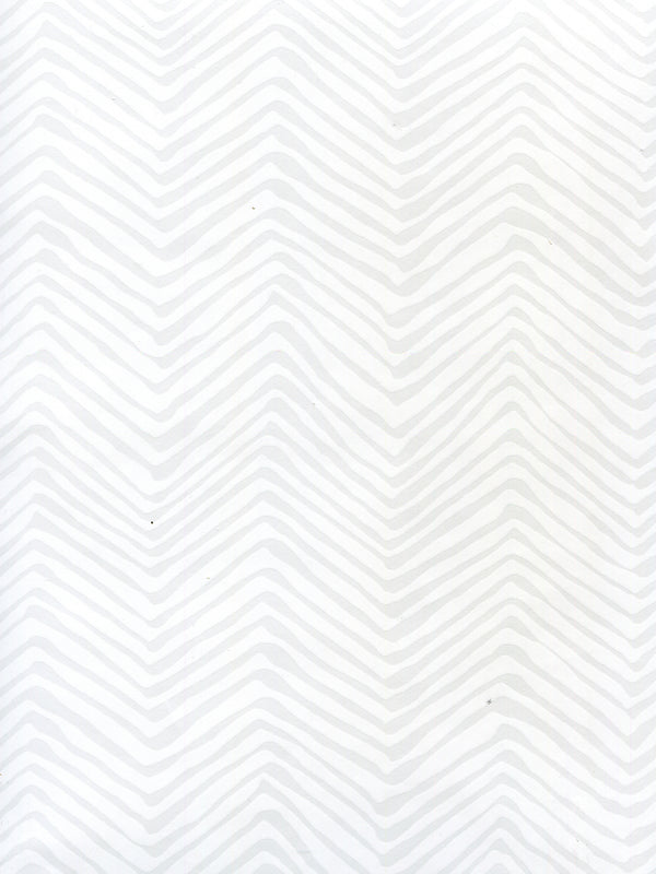 Zig Zag White on White Patent Vinyl Screen Printed | China Seas